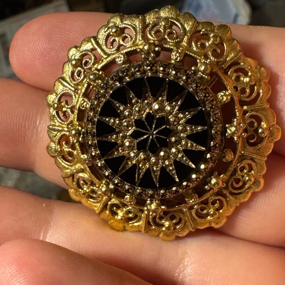 VTG Mourning Brooch - Picture 3 of 7